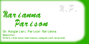 marianna parison business card